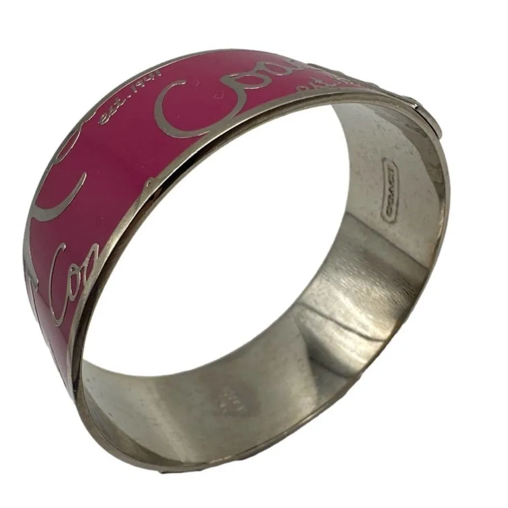 COACH Purple Signature Bangle Bracelet - Image 4
