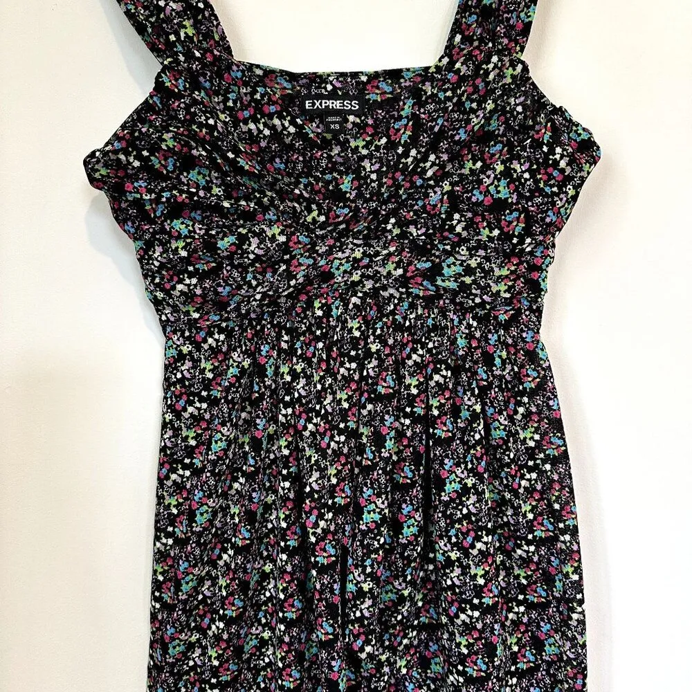 Express Tulle Floral Top - Size: Extra Small - Image 4