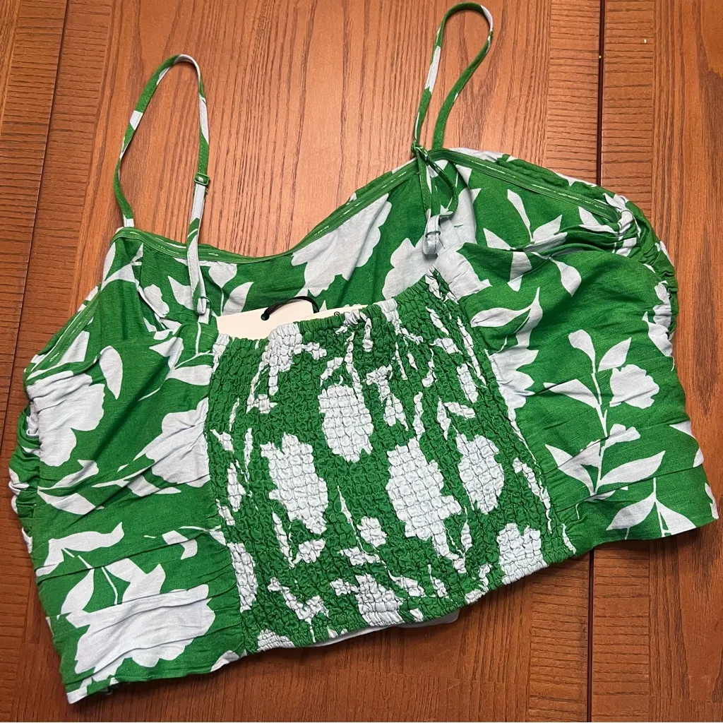 Kate Spade x Target Rose Floral Linen Fit Flare Midi Skirt‎ & Ruched Top Set 2X - Image 11