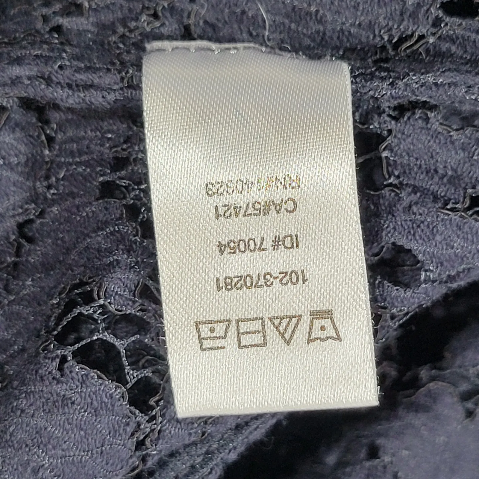 Ann Taylor LOFT Petite Navy Lace Cap Sleeve Top Blouse Women XSP‎ - Image 8