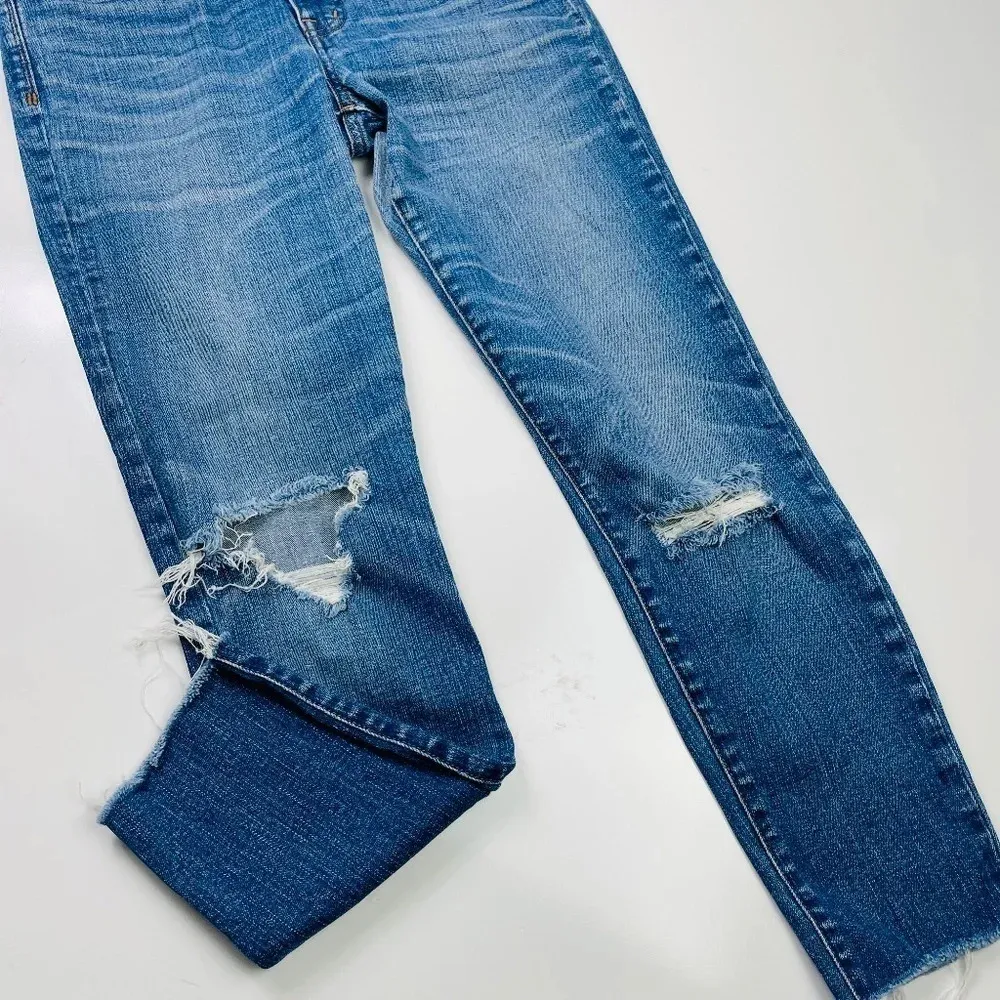Madewell 9" High-Rise Skinny Crop Jeans in Bruce Wash‎ Size 27 - Image 6