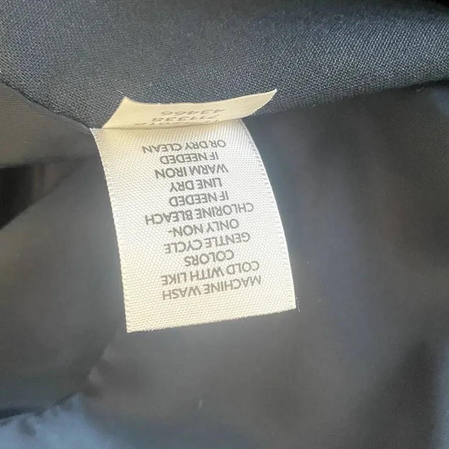 J Jill Women Jacket 12 Navy Wool Blazer Old Money Career‎ Classic Quiet Luxury Blue - Image 9