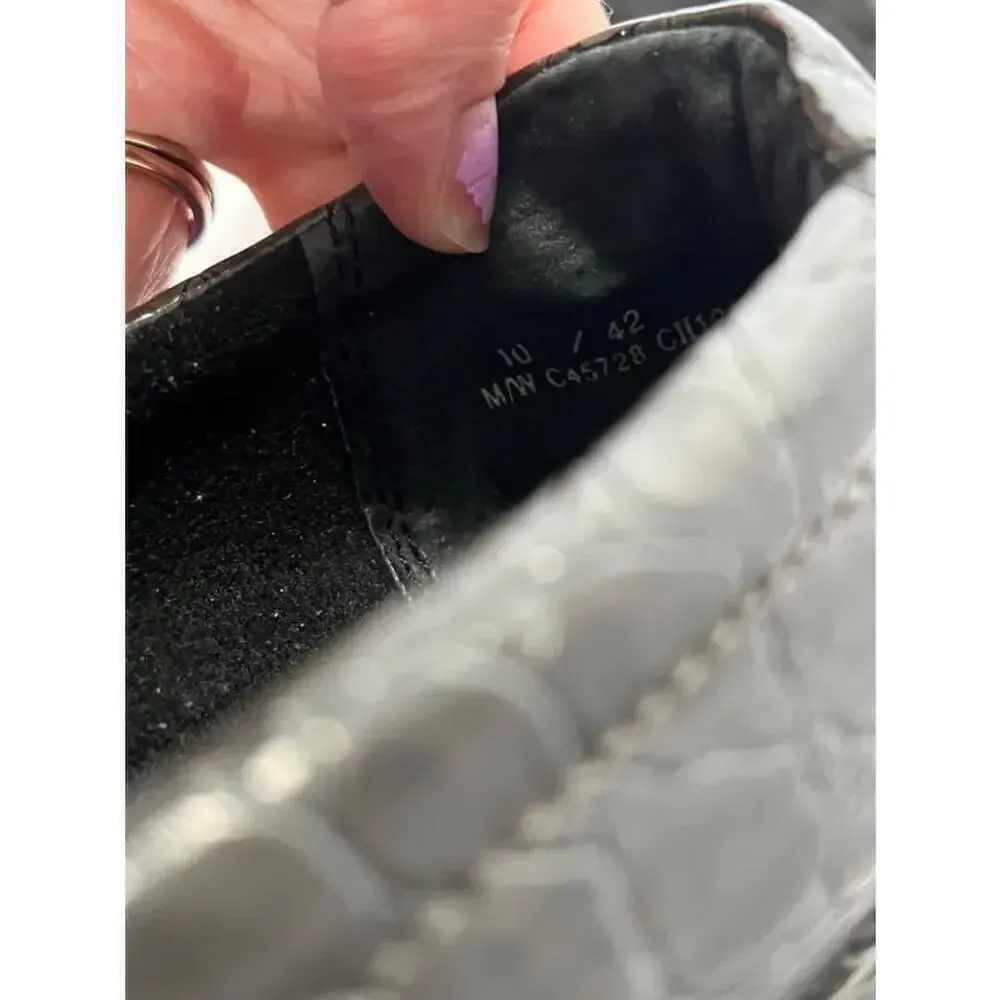 B.O.C Born concepts Gray snakeskin‎ Leather Clogs Size 10 - Image 7