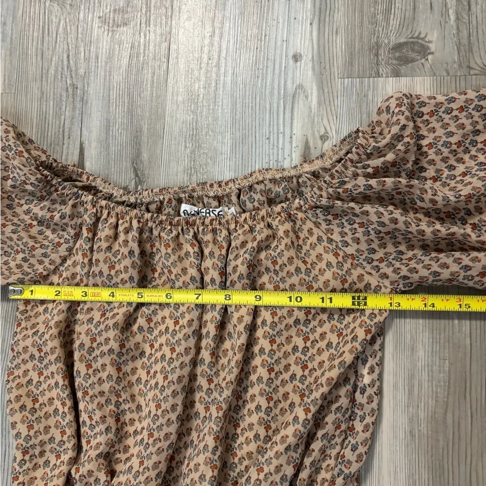 Reverse Floral Print Romper  boho style - Image 4