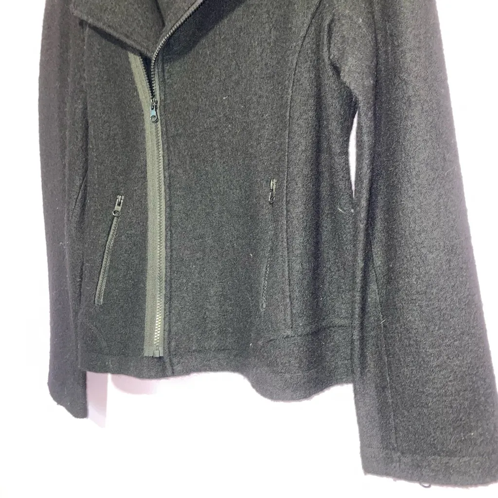 For Cynthia Wool Moto Jacket Women XL Edgy Grunge Steampunk Goth Minimalist - Image 3