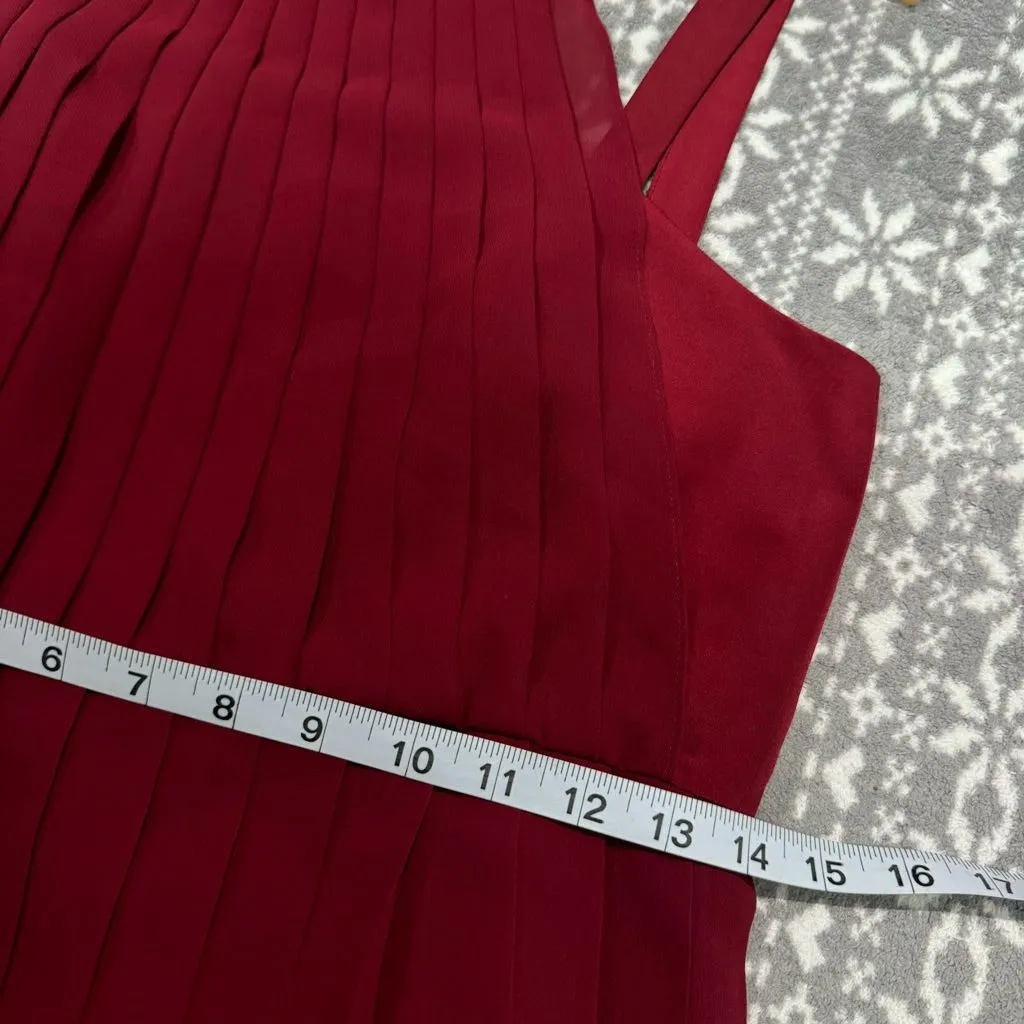 Revolve BCBGeneration Burgundy Pleated Maxi Dress Size 6‎ - Image 11