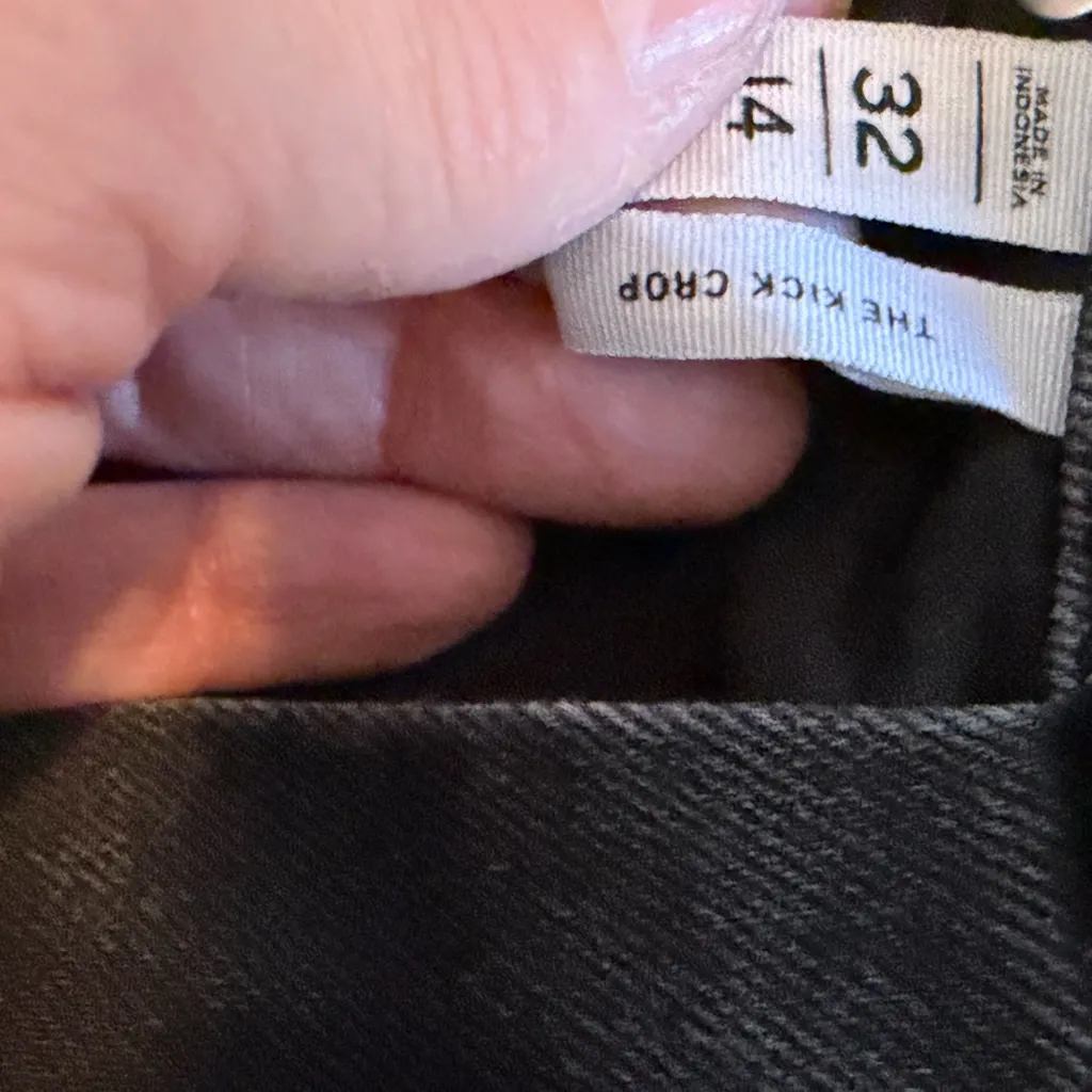 LOFT Women Black Bootcut Jeans The Kick Crop Size 32 x 29 inseam - Image 7