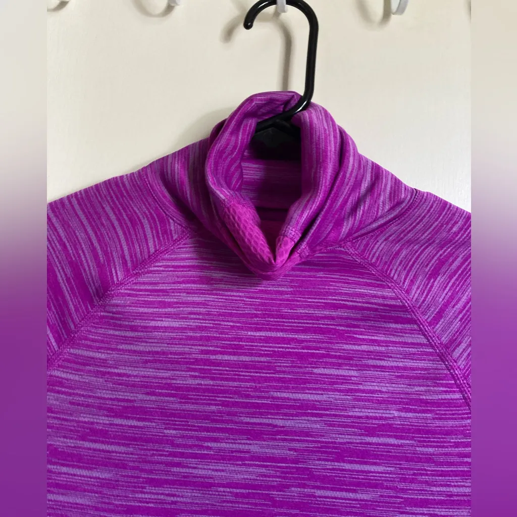 Under Armour Heather Fuchsia Fitted Turtleneck Long Sleeve Athletic Shirt #R - Image 6