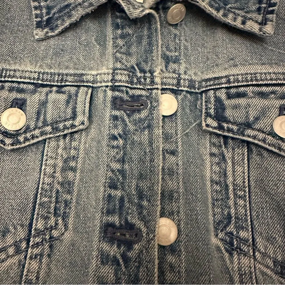J. Crew Denim Blue Jean Jacket size XS - Image 5