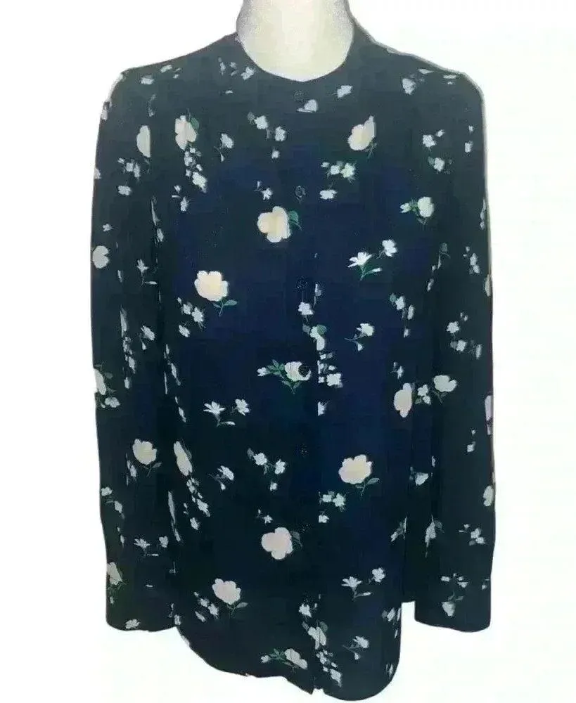 Banana Republic Women’s Drapery Classic Textured Floral Blouse - Image 6