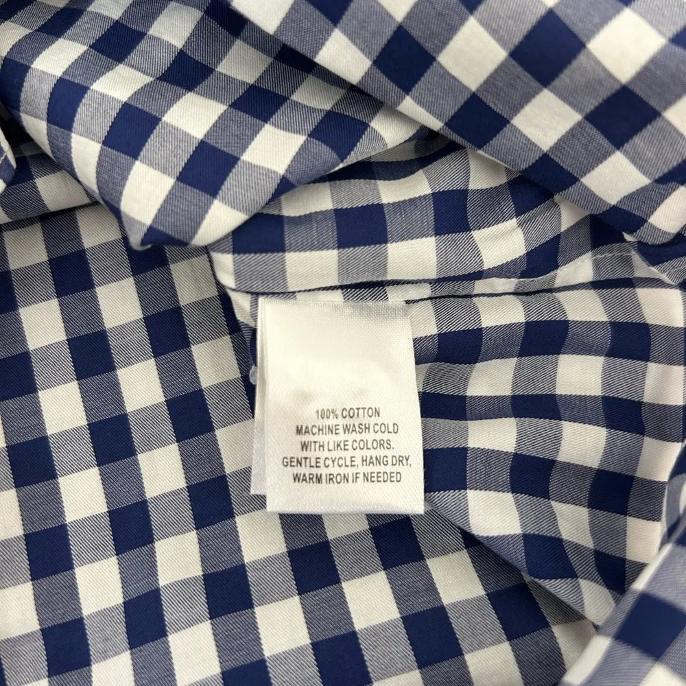 Women’s UNTUCKit Blue Checkered Button - Image 4