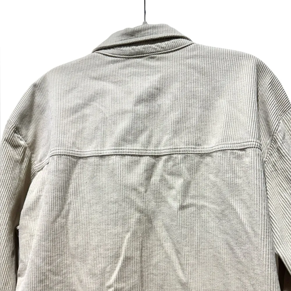 Kensie Beige Corduroy Shacket Jacket Size L Button Front Pockets Tan Size L - Image 6