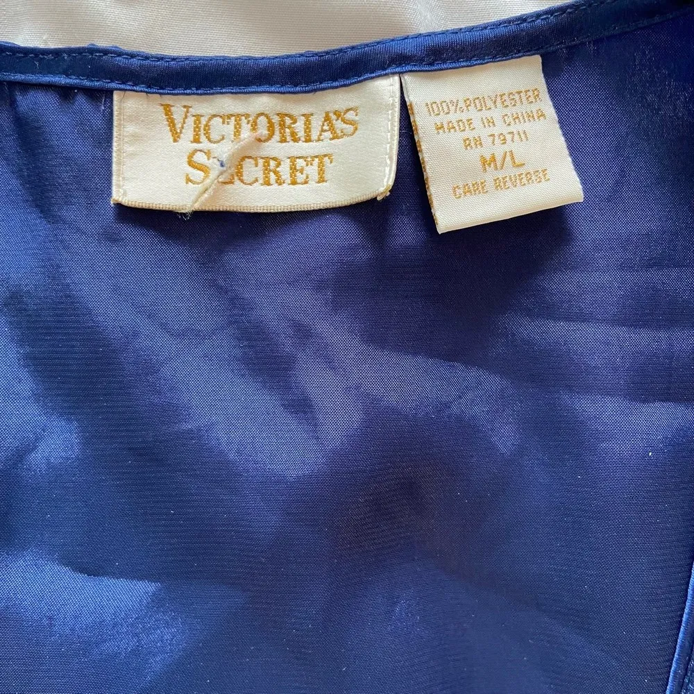 Victorias Secret Gold Label Blue Kimono Shirt Dress Sz Med/Large - Image 9