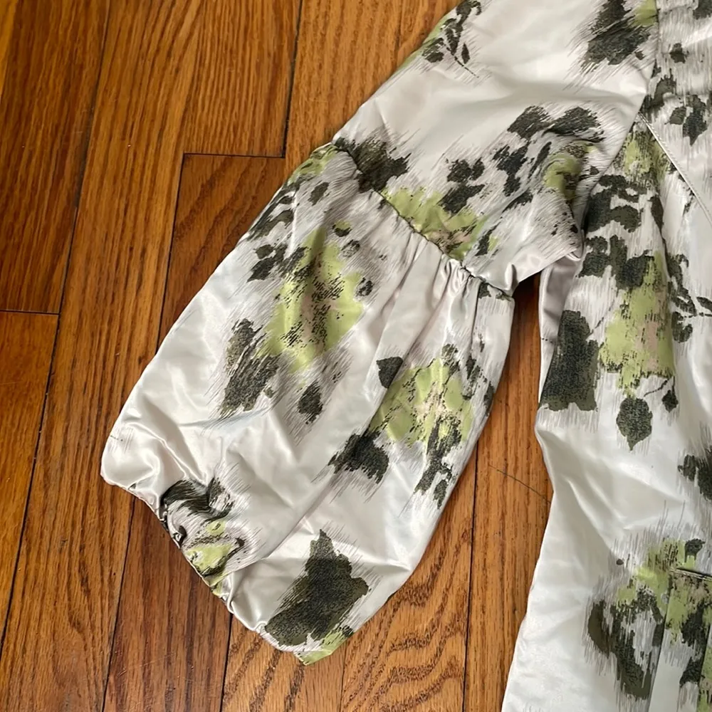 Tribal Balloon Sleeve Floral Print Jacket size‎ 4 White - Image 6