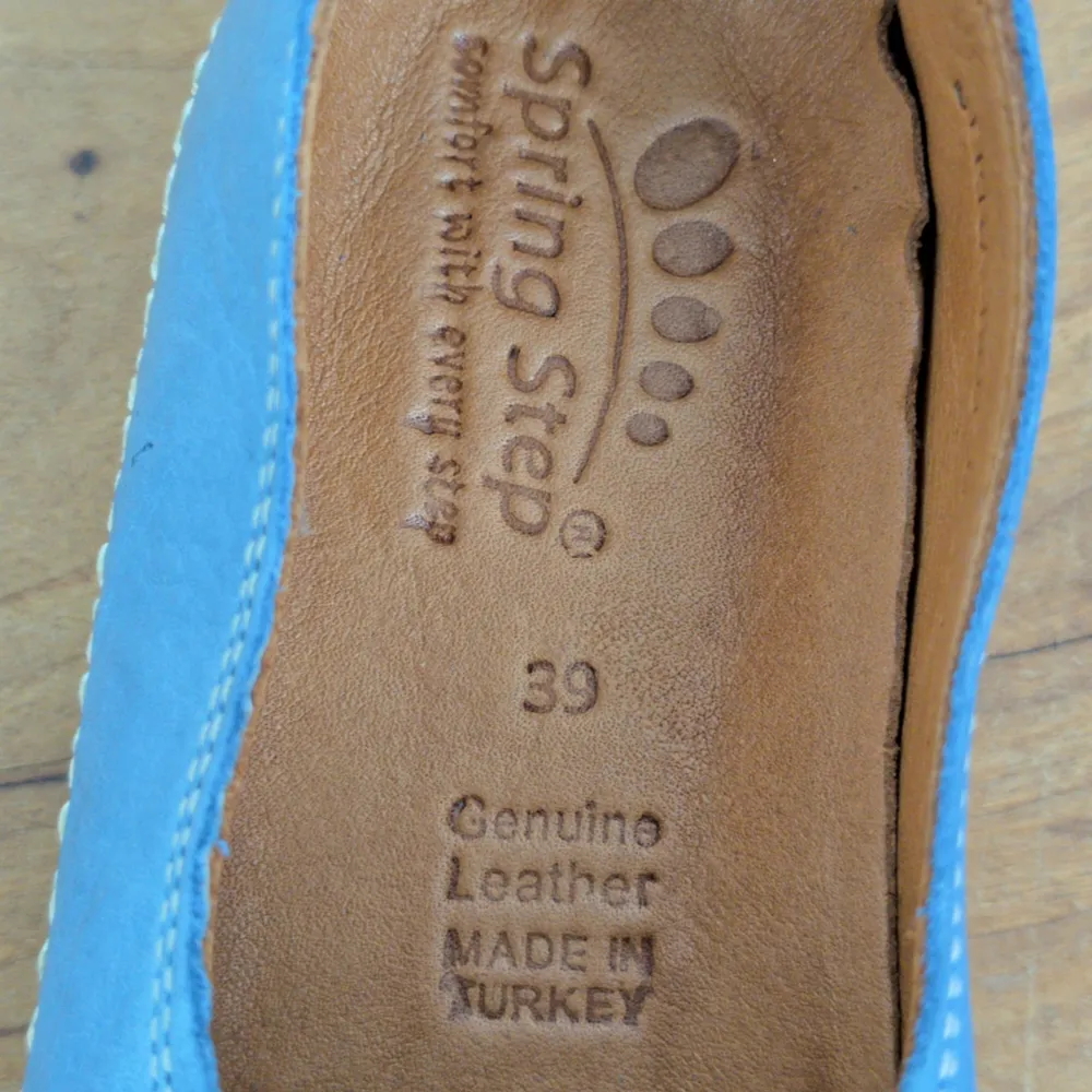 Spring Step Women's Berna Blue Leather Loafer Size 39 - Image 2