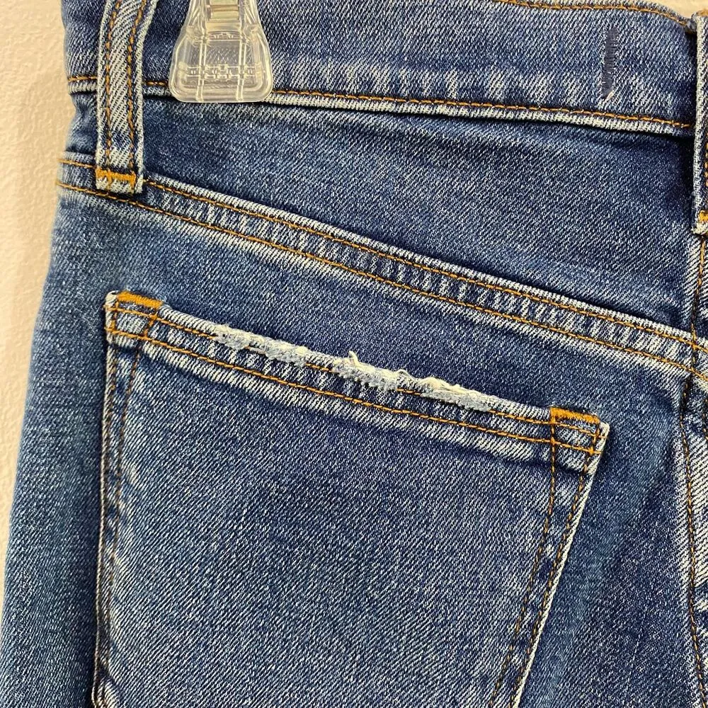 Abercrombie & Fitch | High Rise Mom Jean Raw Hem Ankle Length Size 4 Long - Image 8