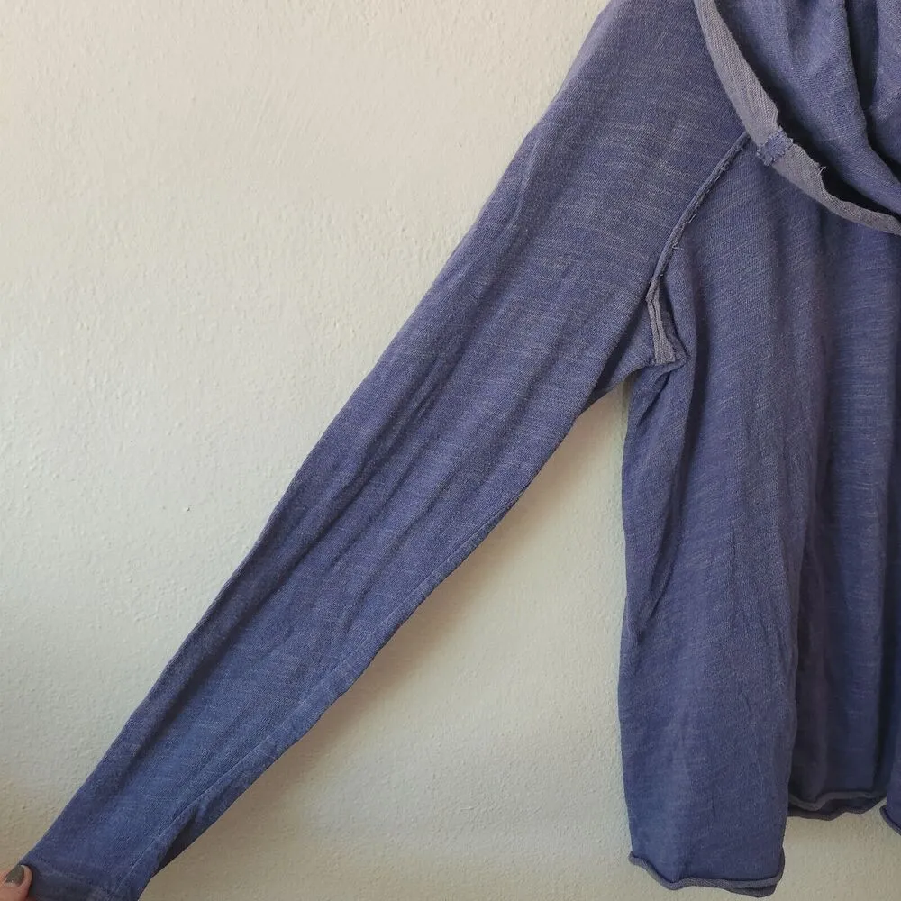 Free People FP Beach Shirt Womens Two Body Purple Funnel Cowl Neck Pullover  O/S - Image 6