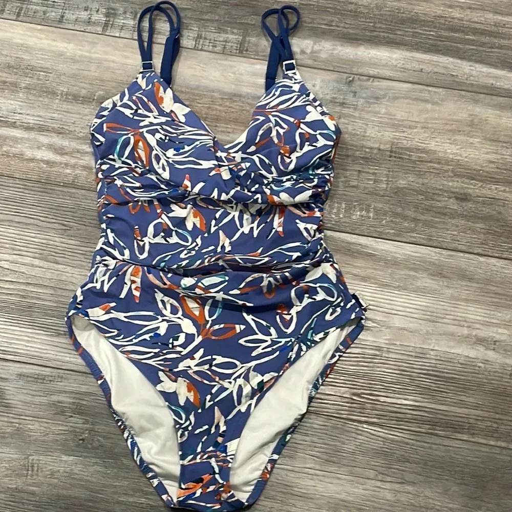 SHAN Tokyo Wrap Swimsuit size 8 Blue - Image 7