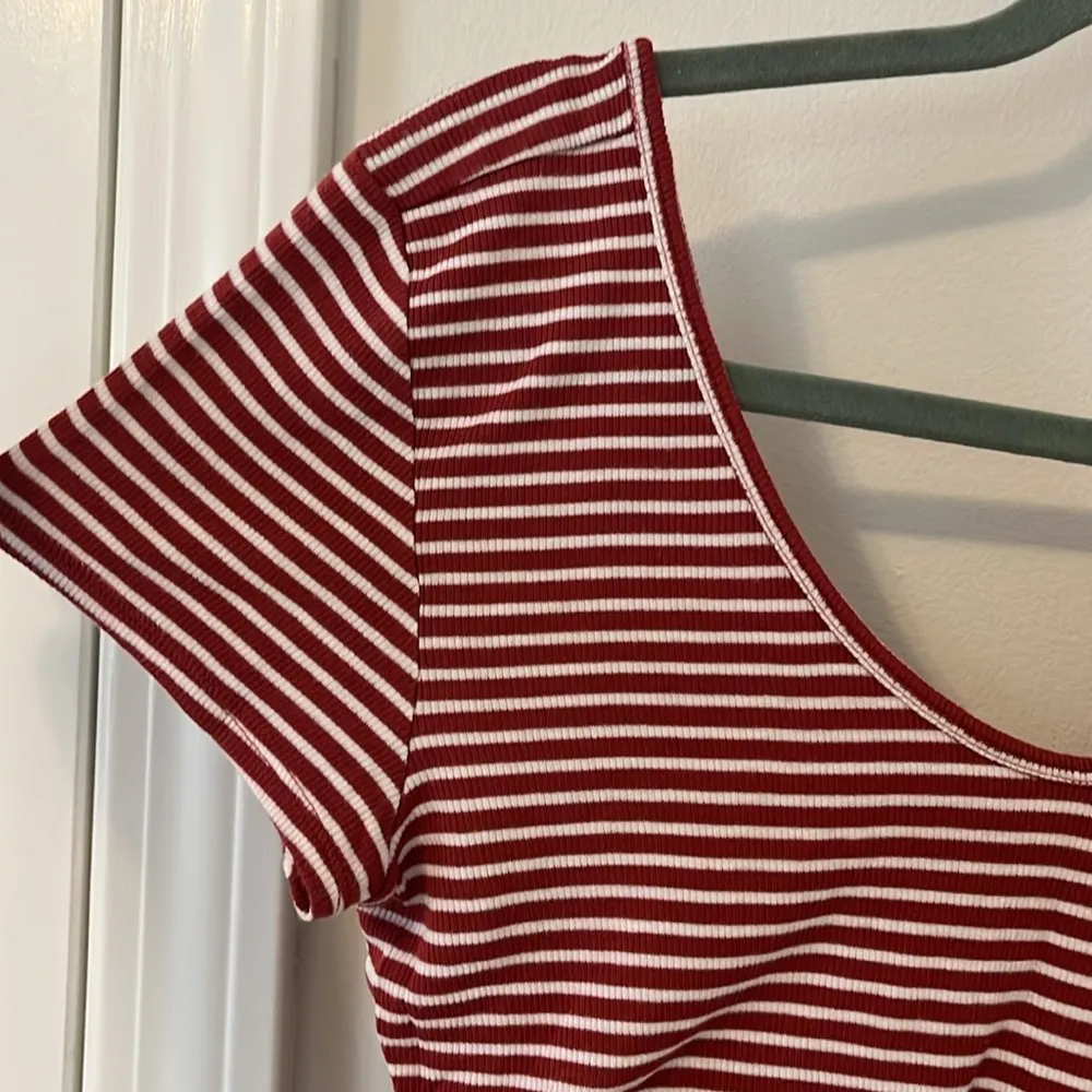 EXPRESS  short sleeve crop top with scoop neck in size Medium - Image 2