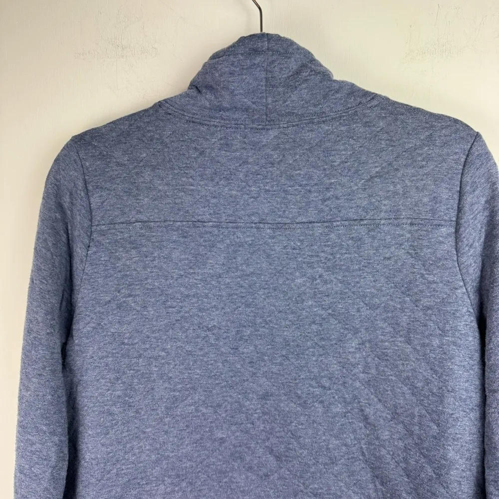 Vineyard Vines Womens Pullover Sz XS Blue Quilted Cowl Neck Sweatshirt - Image 11