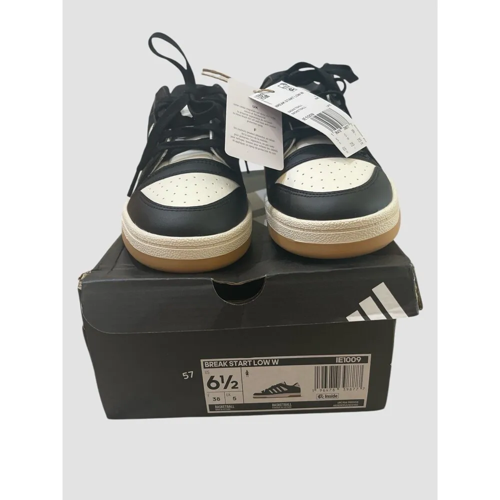 Adidas Women’s Sneakers Shoes Break-start Low Size 6.5 Black & White NIB - Image 4