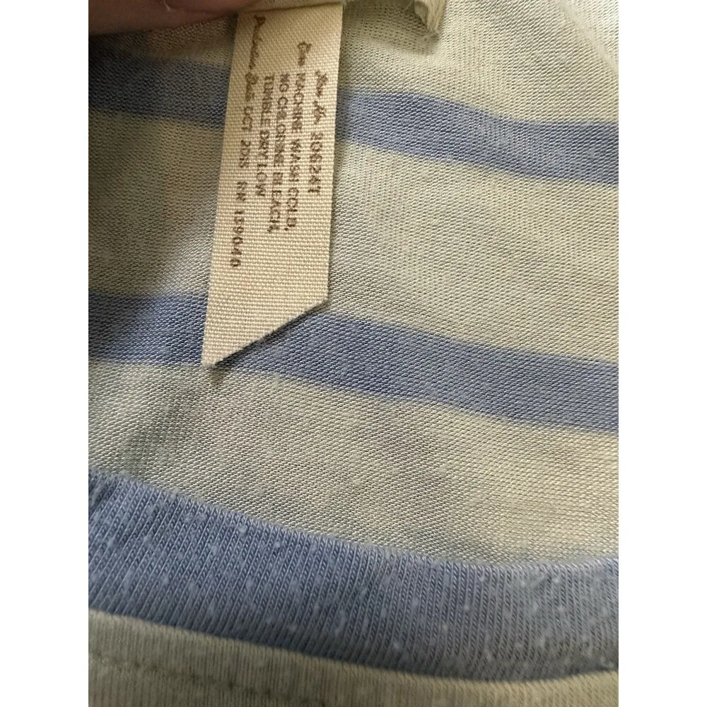 Matilda Jane T Shirt Womens Large Blue White Striped Long Sleeve Modal Blend Top - Image 7