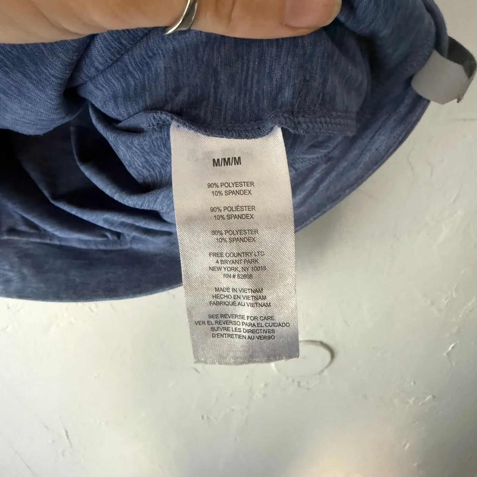 Free Country Blue Heathered Full Zip Hoodie Sweatshirt Jacket Size Medium - Image 7