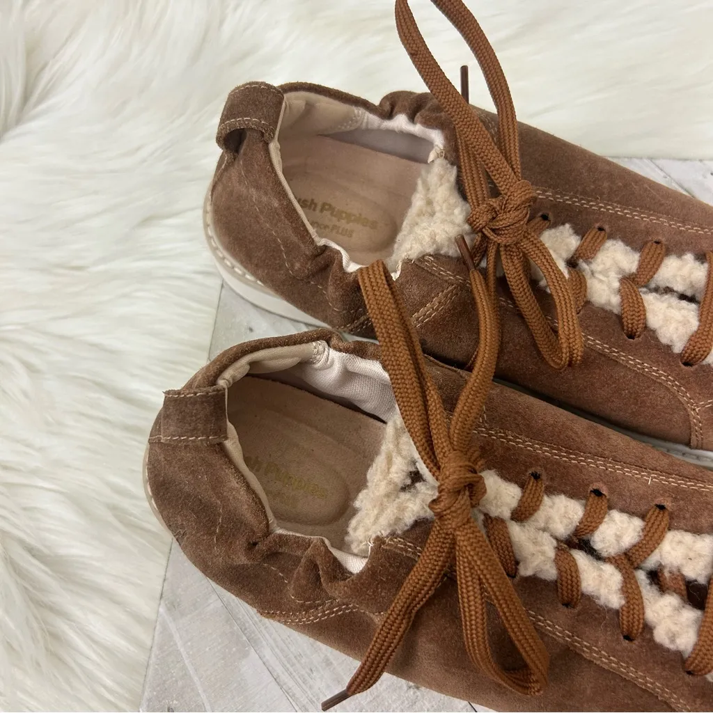 Hush Puppies Bounce Plus Faux Suede Sherpa Casual Sneakers Size 8 - Image 2