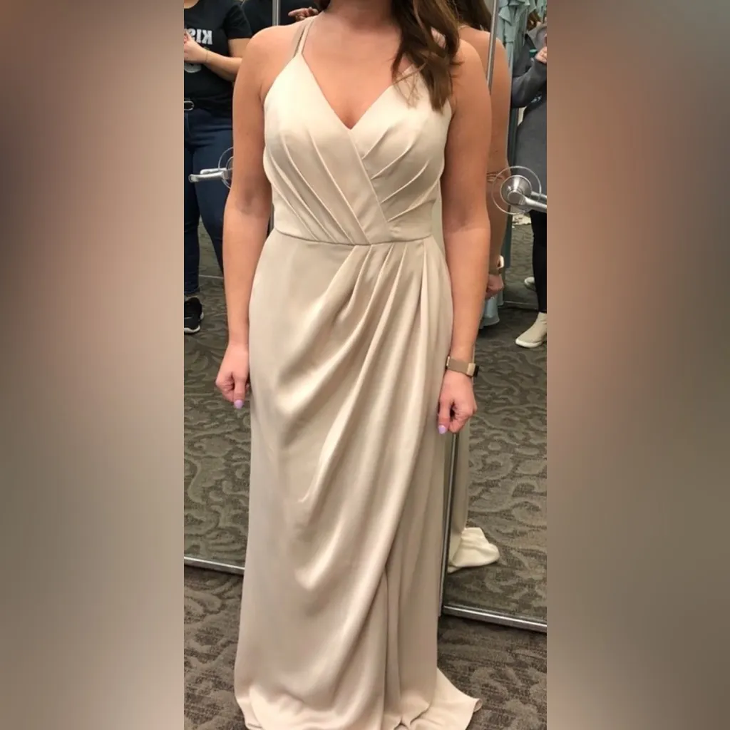 David's Bridal Cream Wedding Dress - Image 2