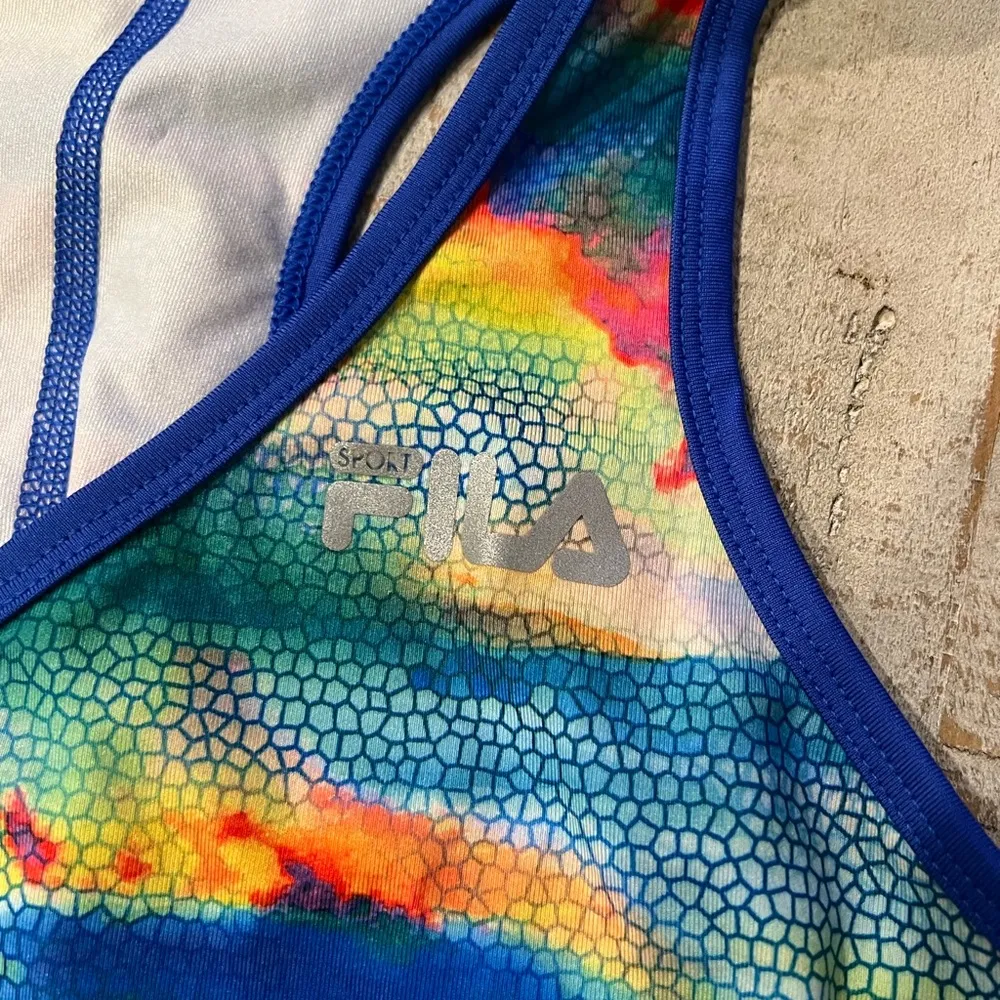 FILA Sport Multicolor Racerback Running Athletic Workout Tank Top Women's Small - Image 2