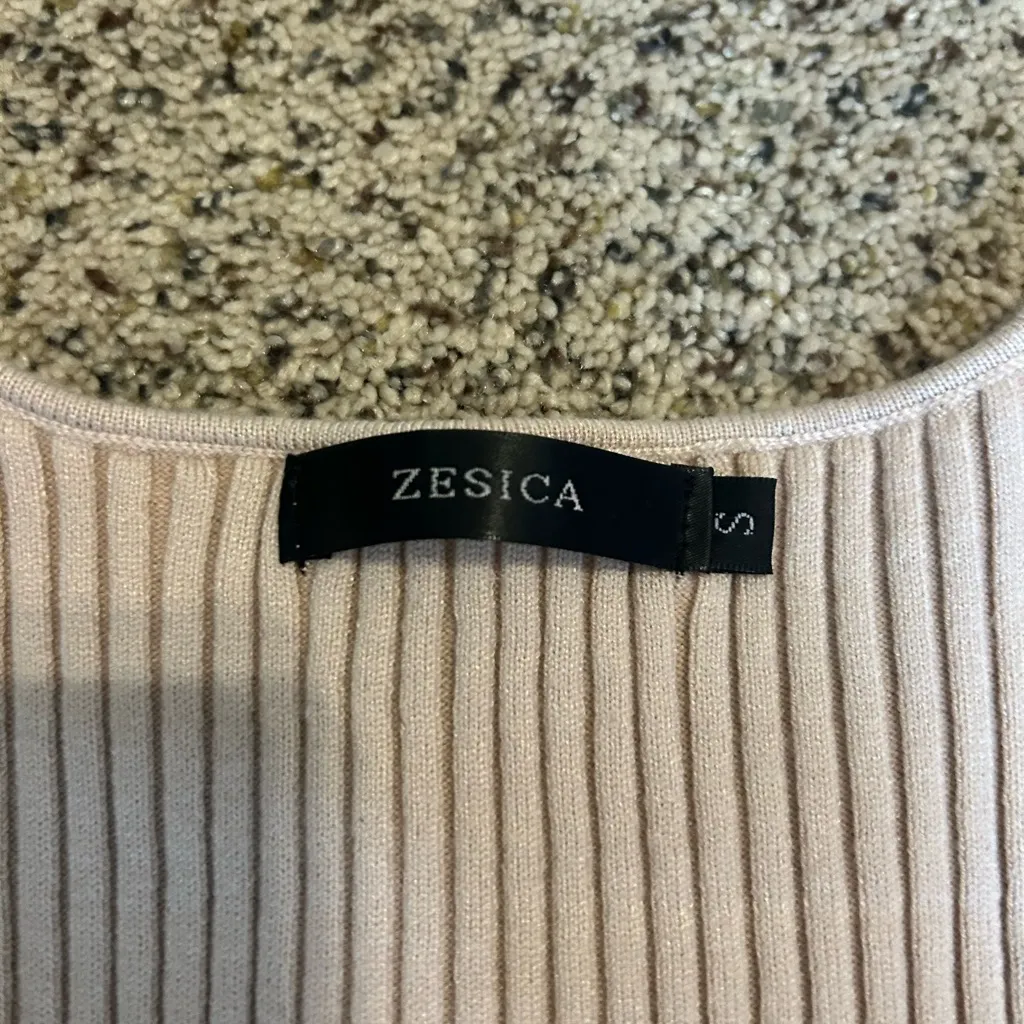 Chic Cream Ribbed Women's Bodysuit Tan - Image 2