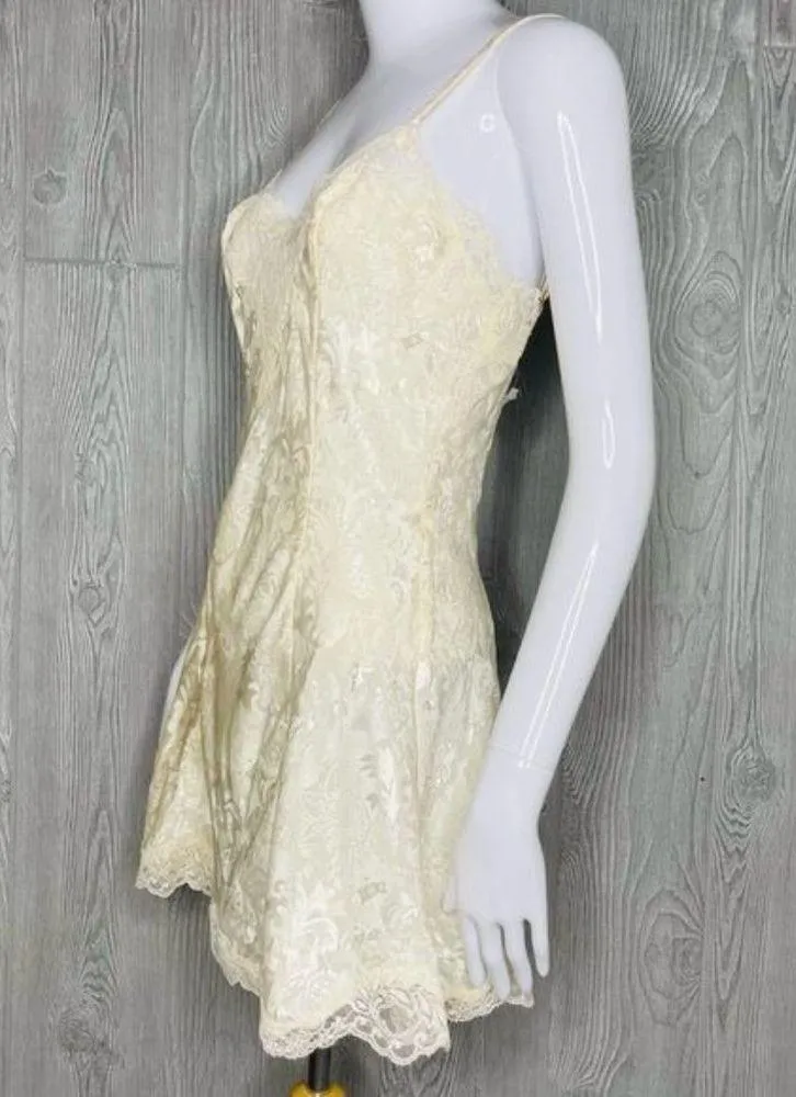 Nwt Vintage white & gold label Victoria secret lace teddy nightgown lingerie - Image 6