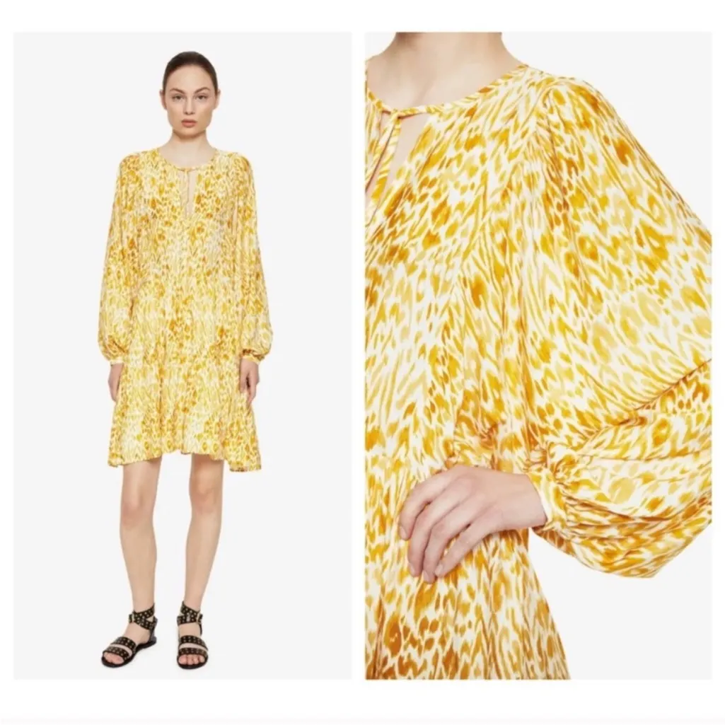 Anine Bing Marigold Leo Madison Dress in Yellow NWT - Image 4