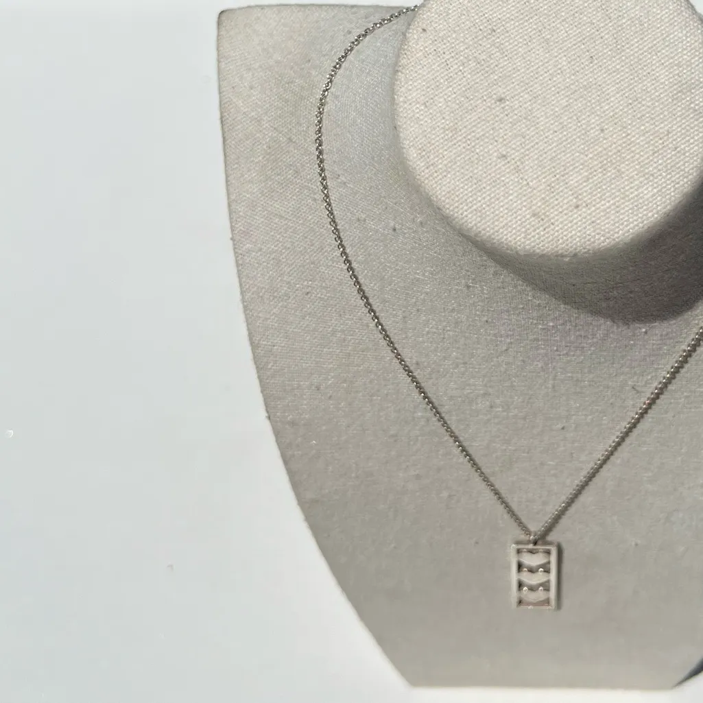 TIFFANY&Co. Tiffany Triple Heart Plate Necklace Silver 925 Women’s RARE - Image 16