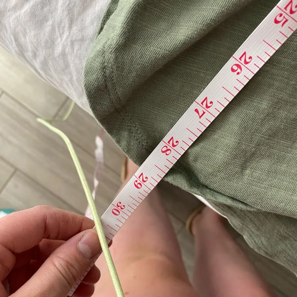 Soft Surroundings Olive Green Spring Tunic Shirt Ivory Floral Embroidery Large - Image 3