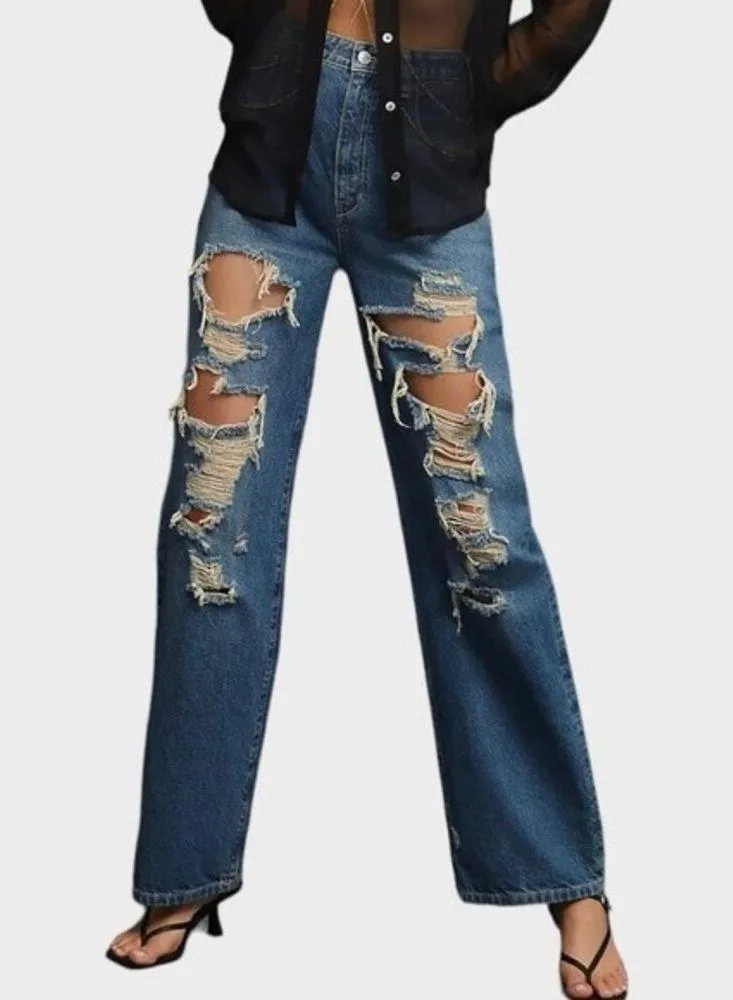 Anthropologie Pilcro The Joey High-Rise Straight Jeans Blair Wash Womens Size 27 - Image 15