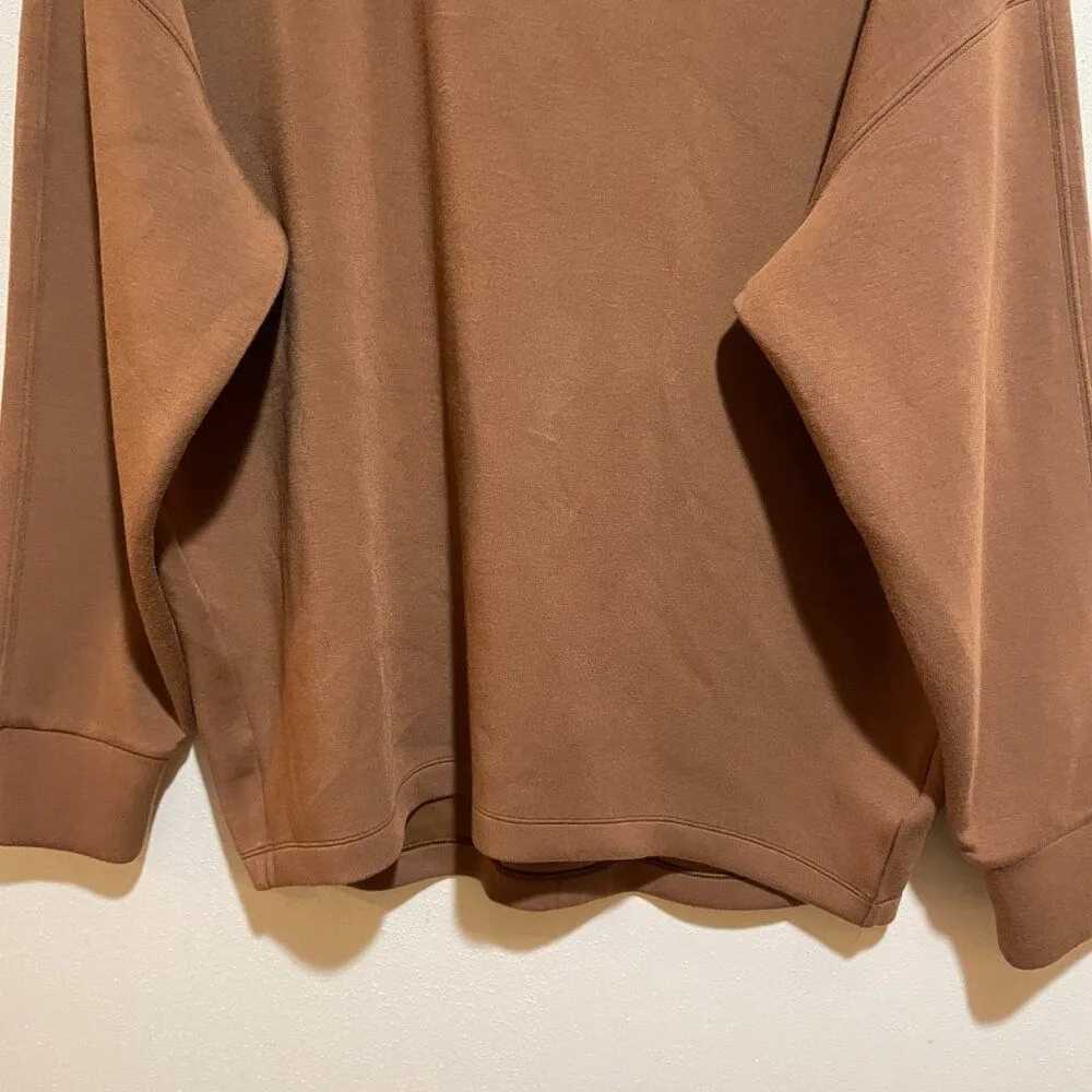 Spanx Size L Large AirEssentials Long Crew Sweatshirt Brown - Image 5