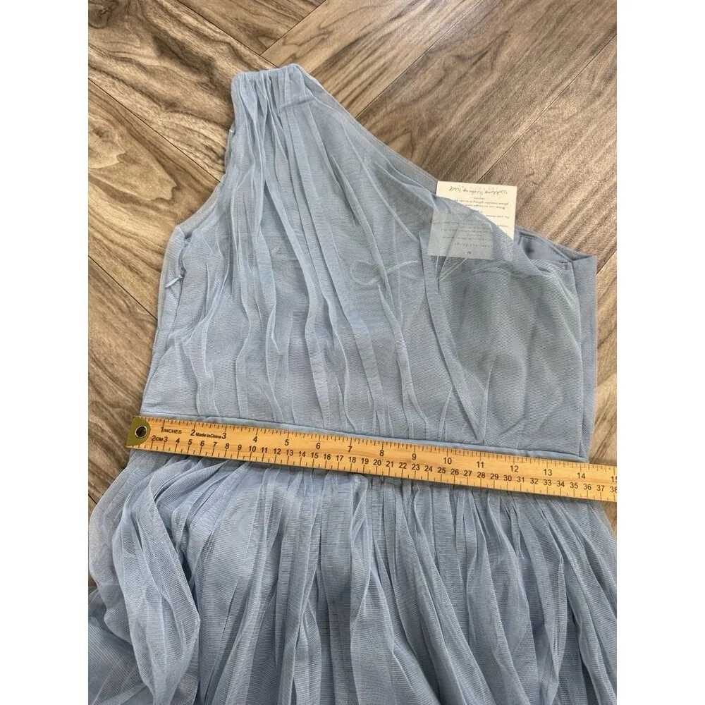 Anaya With Love Bridesmaid tulle one shoulder maxi dress in soft blue Zs 6 - Image 13