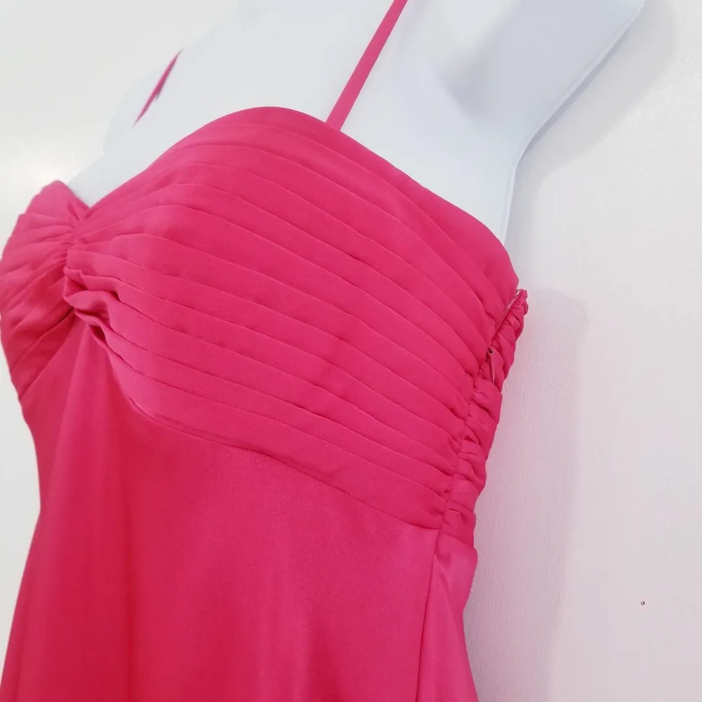 Calvin Klein Pink Sateen Party Prom Long Gown - Image 3