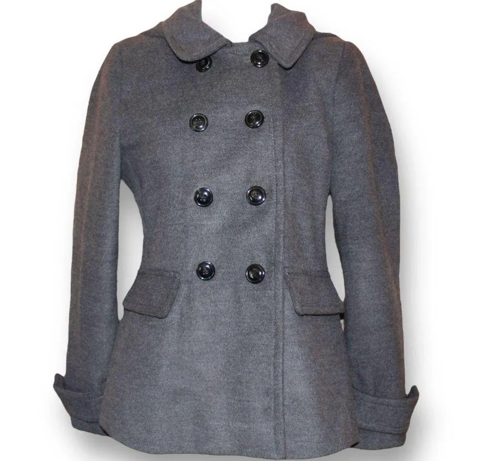 Metaphor Hooded Grey Peacoat - Image 14