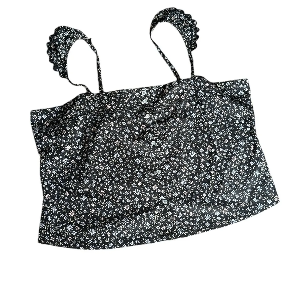 PJ Salvage top only loungewear scalloped NEW NWT floral xl button down pajamas - Image 2