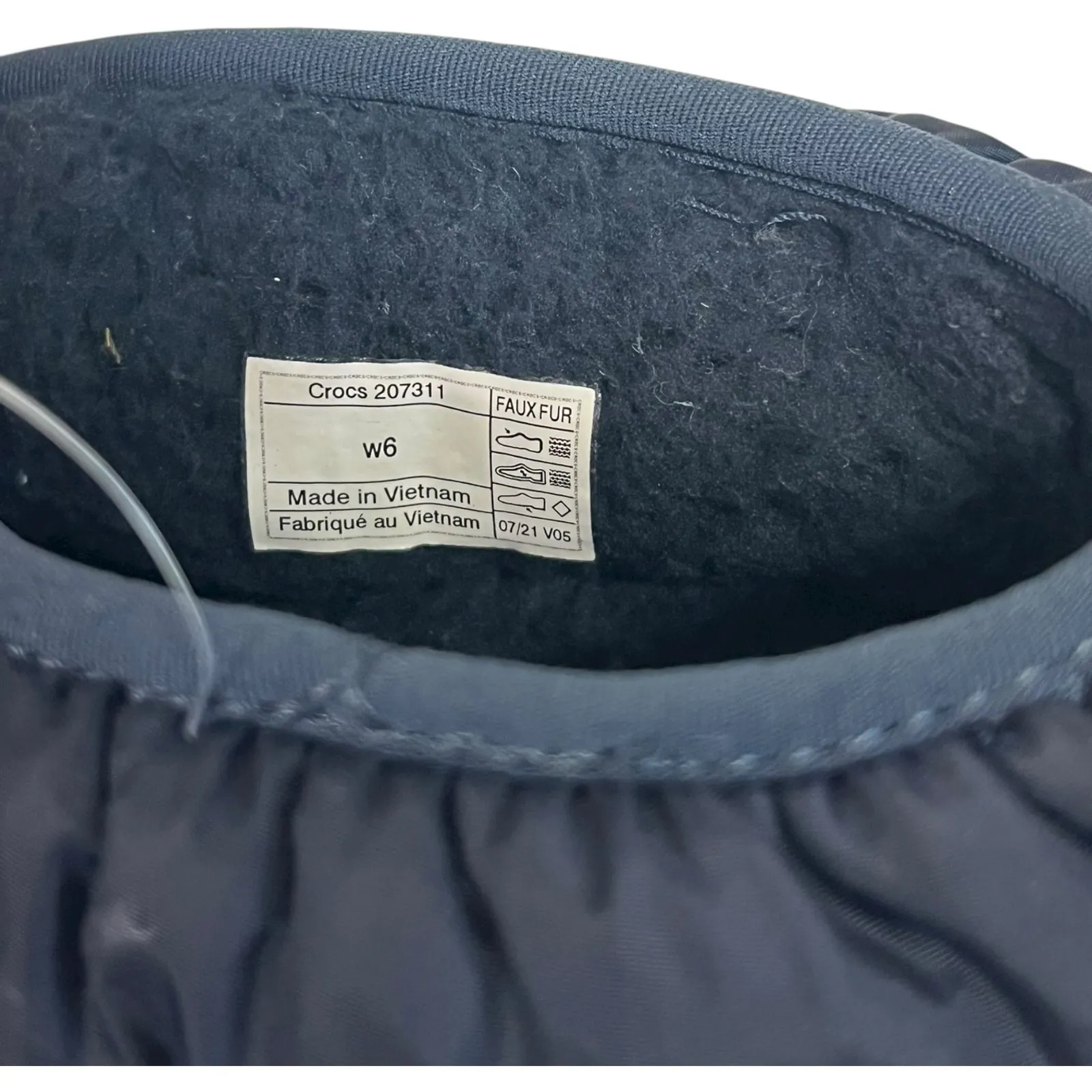 Crocs Crocs Nano Puff Boots Womens 6 Blue Faux Fur Lined Insulated Shoe 207311 - Image 4