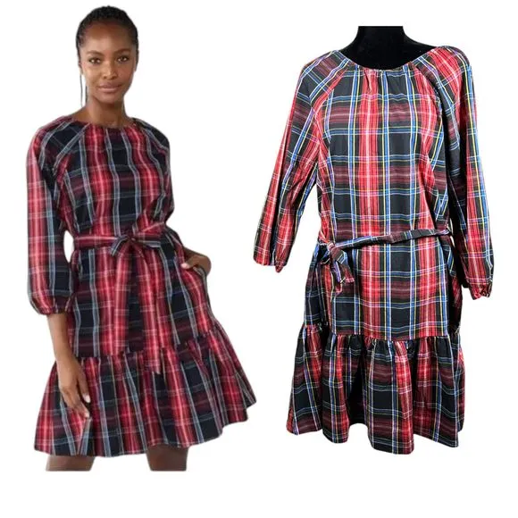 Draper James RSVP Black Red Bow Back Dress Size Medium NEW with Tags - Image 2