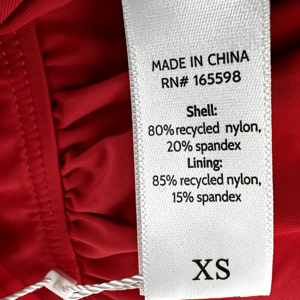 Andie The Fiji One Piece Swimwear Stappy Cami Tie High Leg Cherry Red XS NWT - Image 7