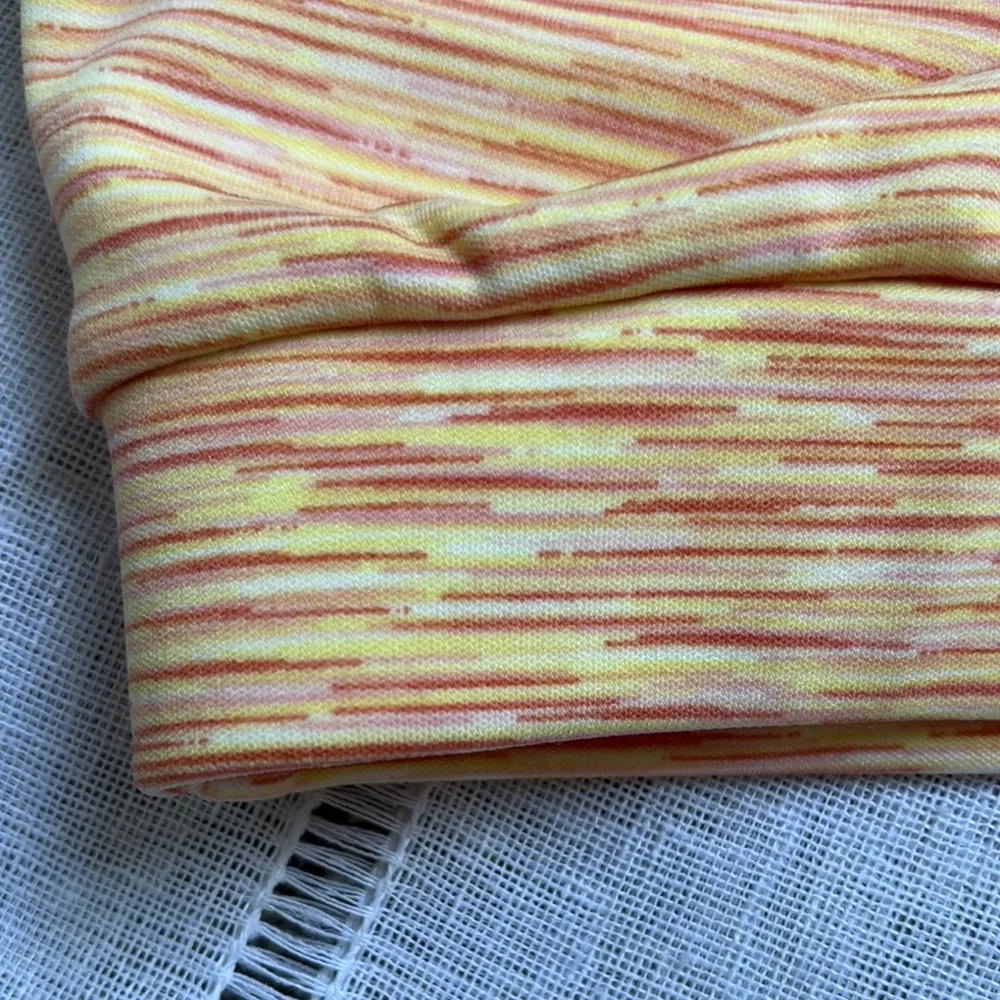 Shosho Orange Yellow Sports Bra with Racerback Design - Image 6