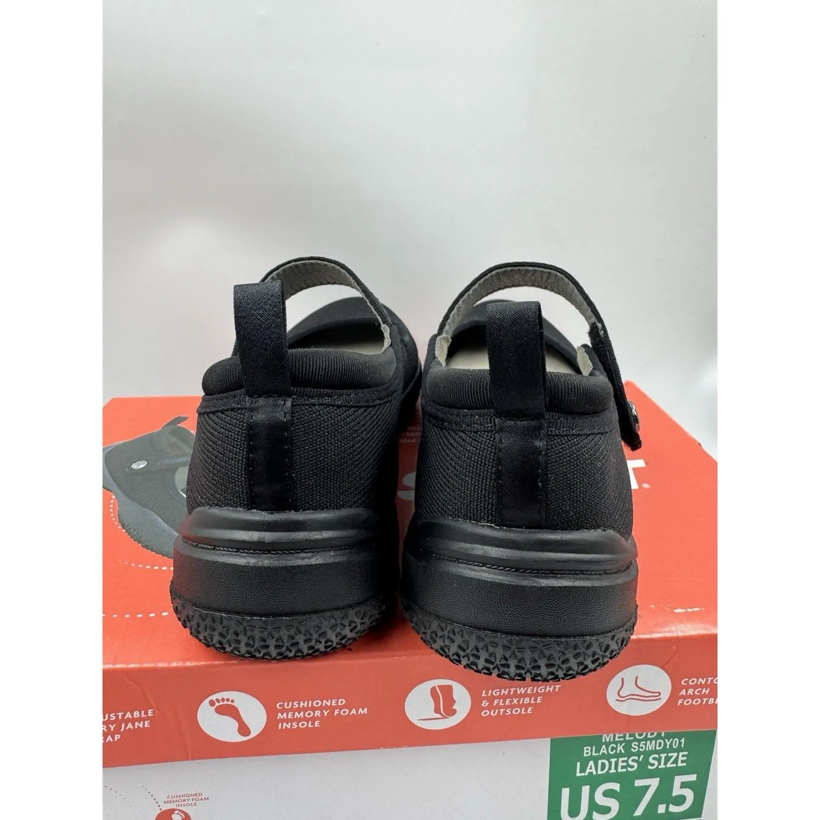 Jsport Womens Shoes Black Mary Jane Memory Foam Contoured Arch Lightweight 7.5 - Image 4