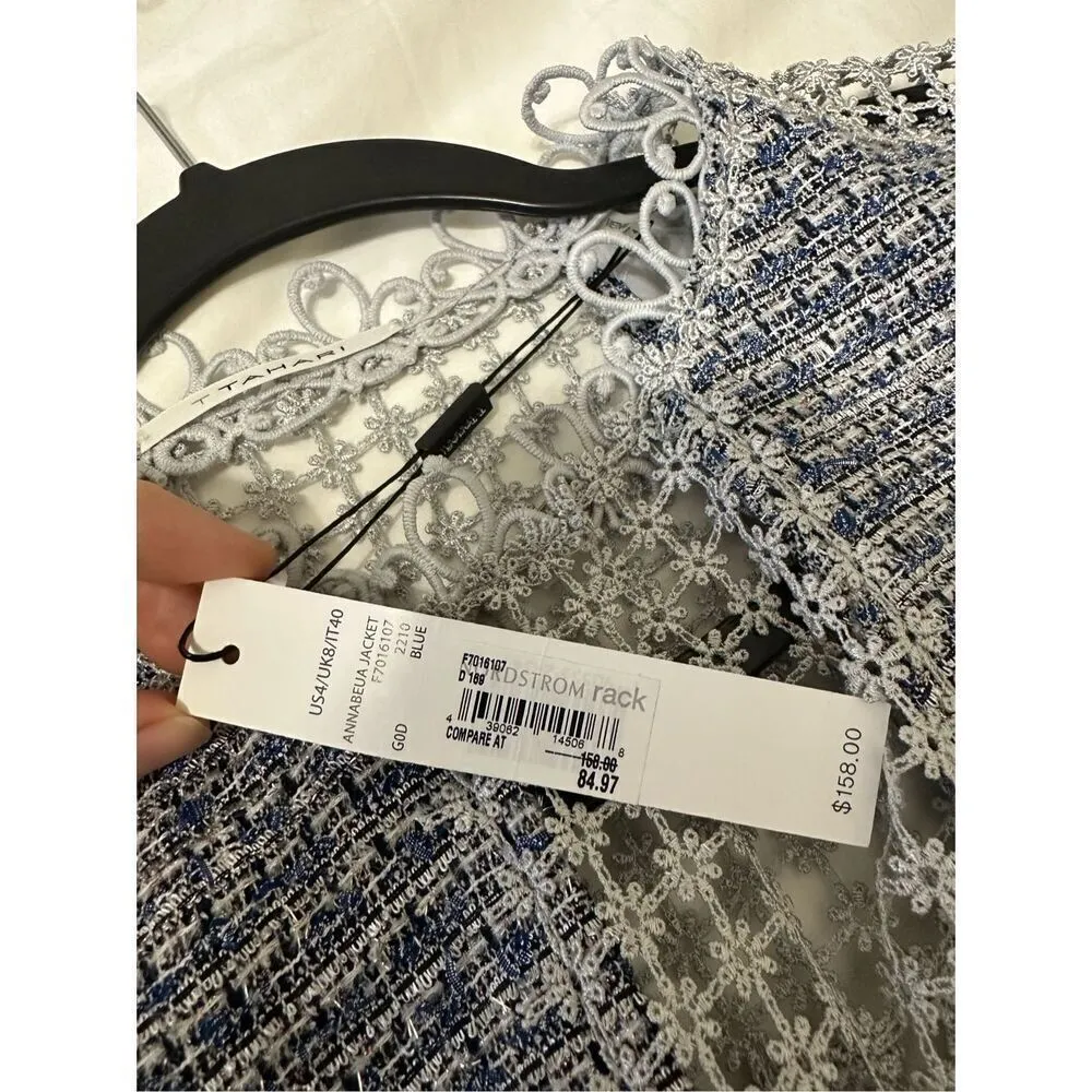 NWT T Tahari Annabeua Embellished Jacket Size 4 - Image 6