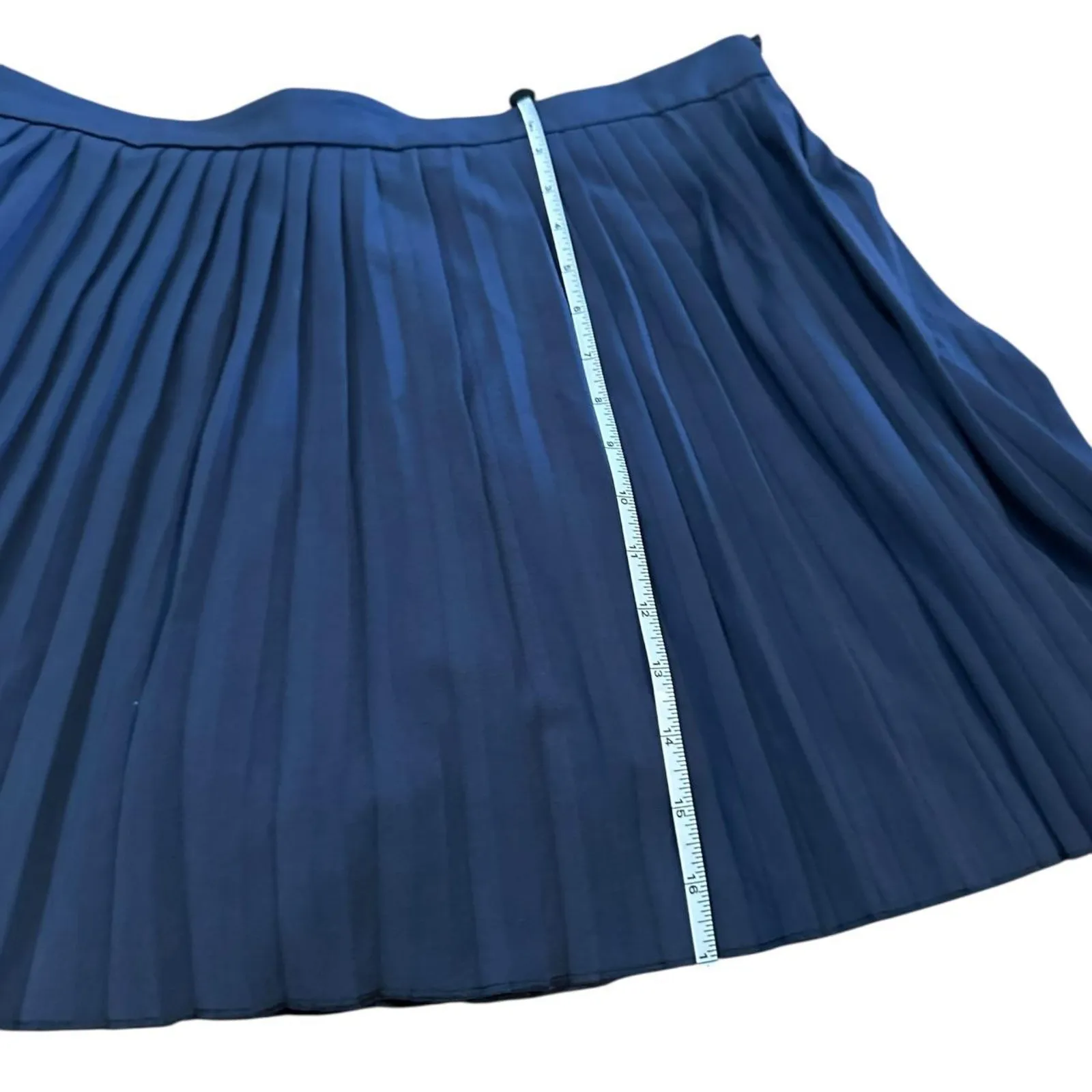 Blue pleated mini skirt miniskirt - Image 3