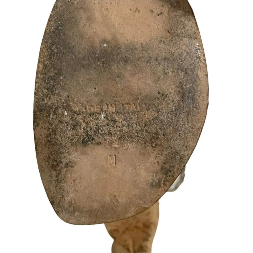 Michael Kors Size 7.5 Silver Cork Heel Sandals Platform - Image 9