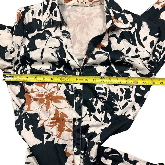 Soft Surroundings Moonglow Floral Button-Up Midi Dress Size 4 Multicolor - Image 5